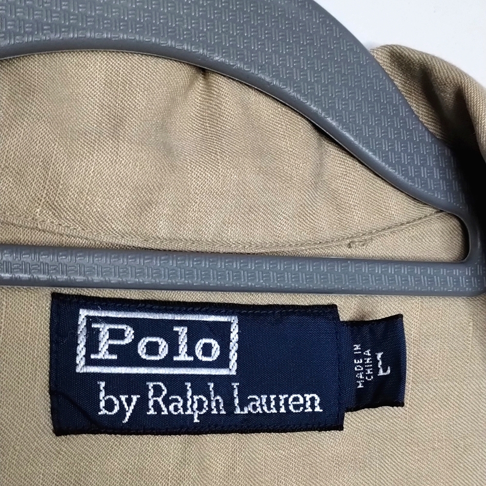 NWT Polo Ralph Lauren Camp Shirt Linen Silk Men's Size L NOS - Picture 2 of 9